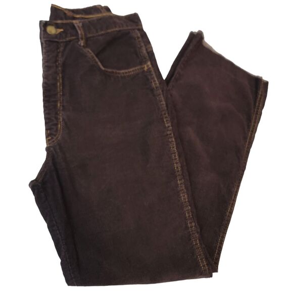 DIANE VON FURSTENBERG Vintage Brown Corduroy High Rise Pants size 14 - Picture 1 of 8